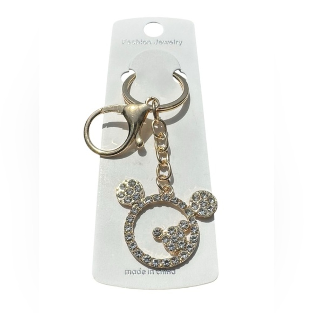 3/$25 Disney Mickey Mouse Sparkle Rhinestone Jeweled Purse Keychain Bag Charm